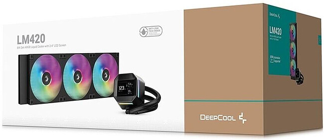 Система жидкостного охлаждения для процессора DeepCool LM420 черный (R-LM420-BKDMMC-1) + термопаста DeepCool DS9 3.5г (R-DS9-GY035C-G)