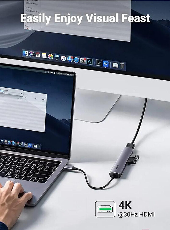 USB-хаб Ugreen CM417-20197 Space Gray (20197)