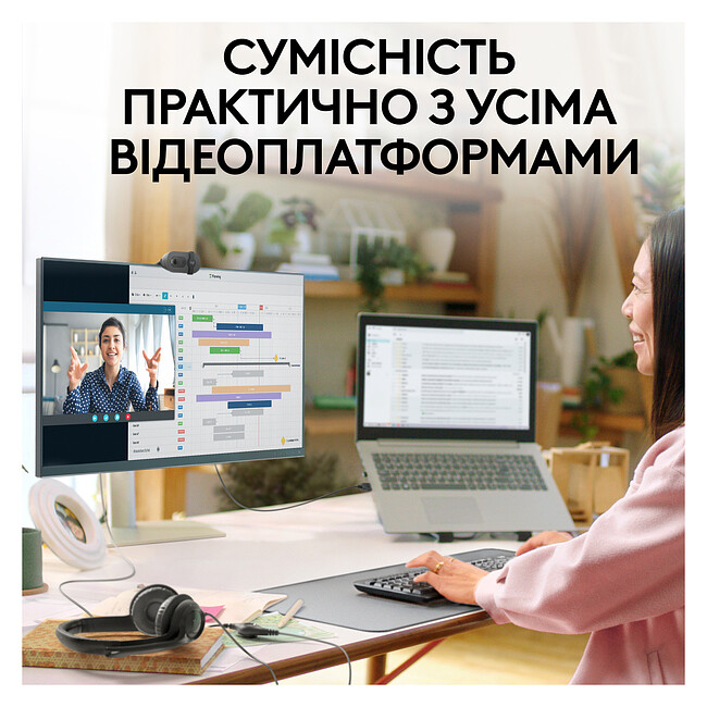 Веб-камера Logitech Brio 100 Full HD Grapfhite (960-001585)