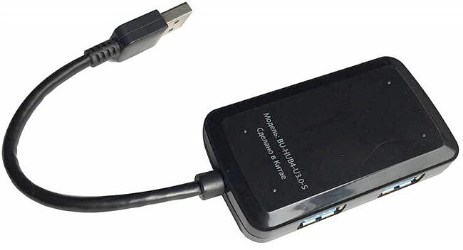 USB-хаб Buro BU-HUB4-U3.0-S черный
