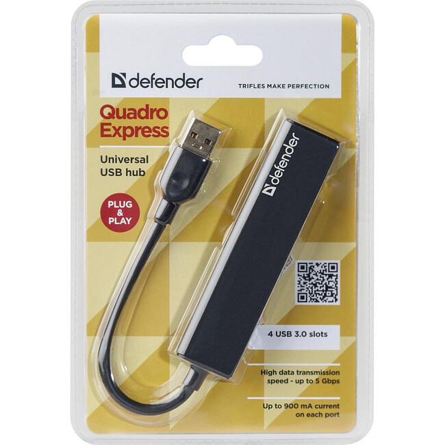 USB-хаб Defender Quadro Express (83204)