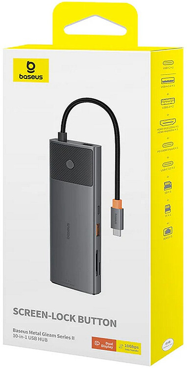 USB-хаб Baseus Metal Gleam BS-OH083 Cosmic Black (B00061800123-00)