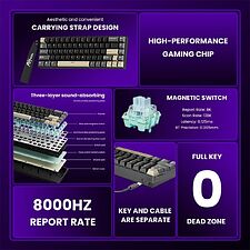 Клавиатура Royal Kludge RK68 HE Mint switch/Phantom