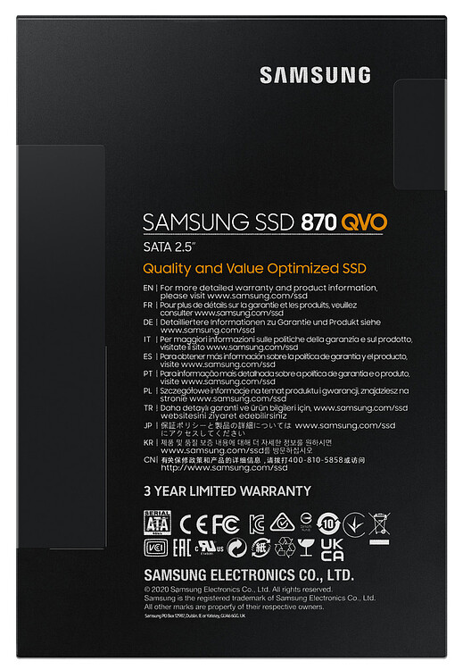 SSD диск Samsung 870 QVO 1TB (MZ-77Q1T0BW)