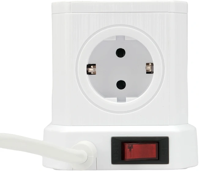Сетевой фильтр Cablexpert Tower TWR-5-U4-W-2 белый