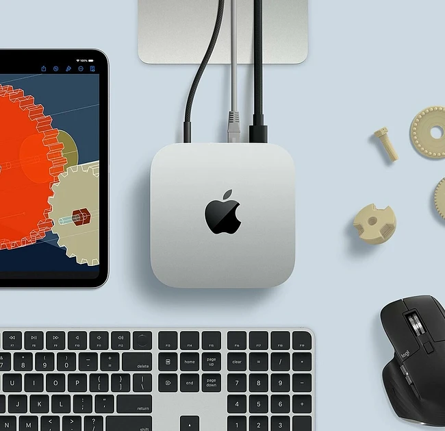 Компьютер Apple Mac mini A3238 серебристый (MU9E3LL/A)