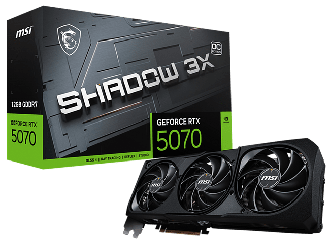 Видеокарта MSI GeForce RTX 5070 Shadow 3X OC 12G GDDR7