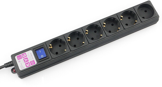 Сетевой фильтр Power Cube SPG6-B-1,9м черный