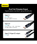 Автомобильное зарядное Baseus Enjoyment Retractable 2-in-1+C 33W Black (C00035500111-00)