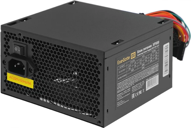 Блок питания ExeGate ATX-XP500 500W 278166 Black (EX219463RUS-S)