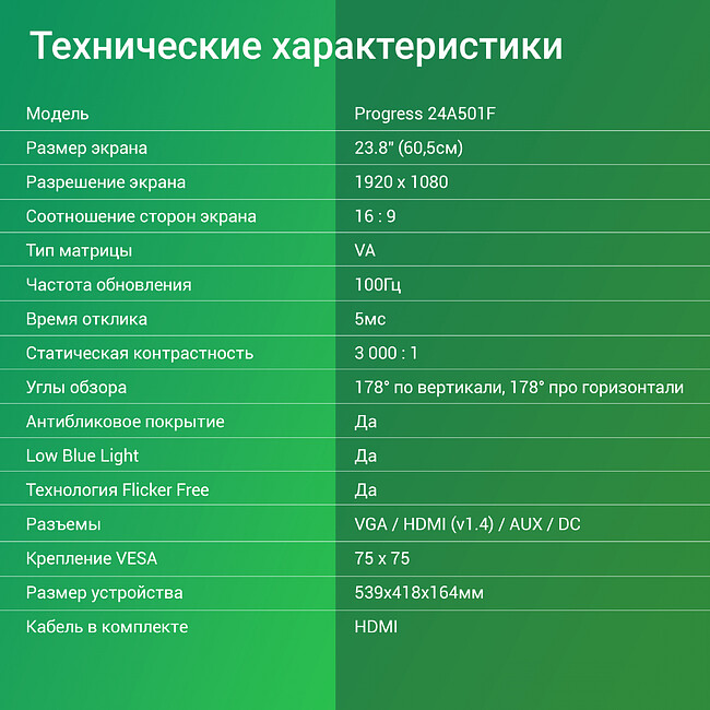 Монитор Digma Progress 24A501F черный (DM24VB02)
