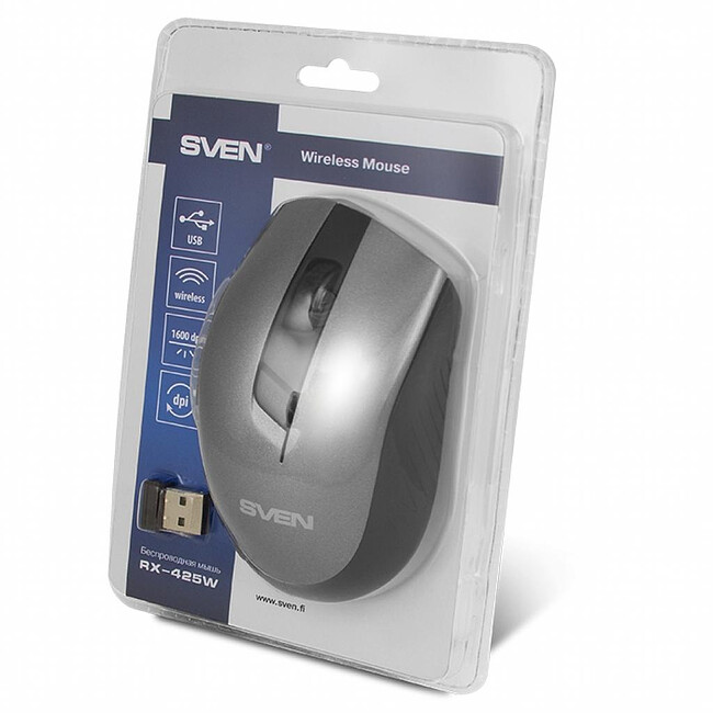 Мышь Sven RX-425W USB серый (SV-014476)
