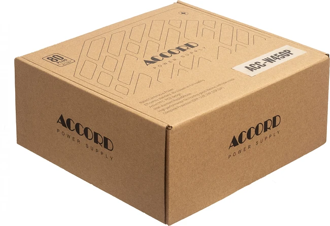 Блок питания Accord ATX ACC-W450P 80 Plus White 450W Black