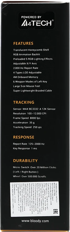 Мышь A4Tech Bloody L65 Max желтый/фиолетовый
