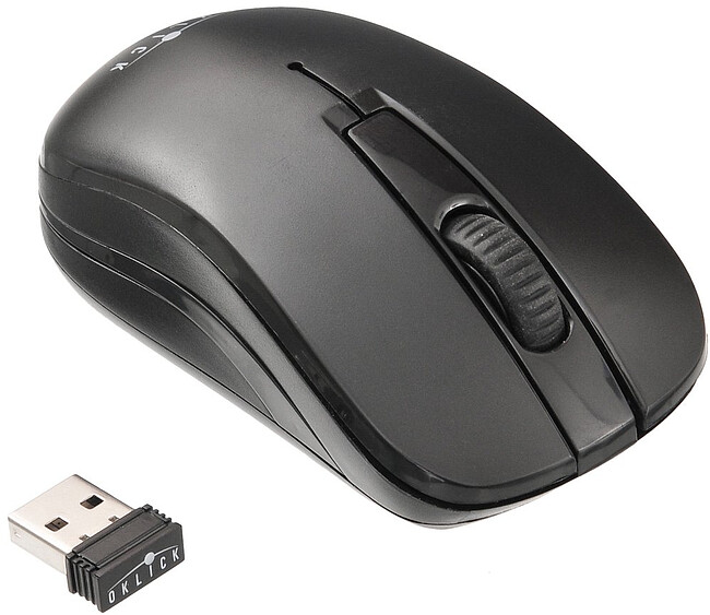 Мышь Oklick 445MW черный (945817)