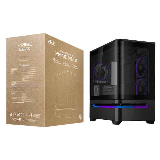 Корпус Asus Prime AP202 TG ARGB Black без БП (90DC00P0-B19000)