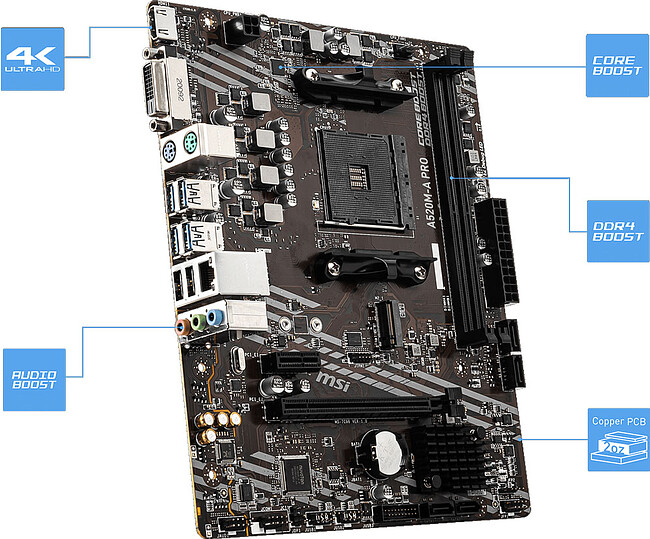 Материнская плата MSI A520M-A Pro DDR4