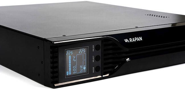 Источник бесперебойного питания Бастион Rapan-UPS 2000-Rack-IN-4X9-E черный (8959)