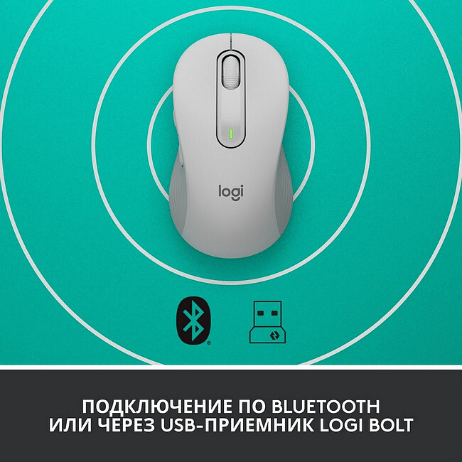 Мышь Logitech M650L Signature Bluetooth Mouse White (910-006238)
