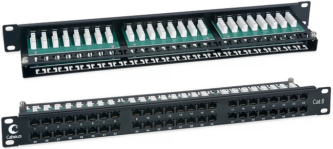 Патч-панель Cabeus PLHD-48-CAT.6-Dual