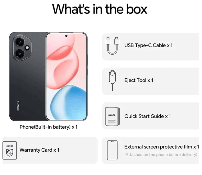 Смартфон Honor 400 8GB/256GB DNY-NX9 Midnight Black (5109BUQY)