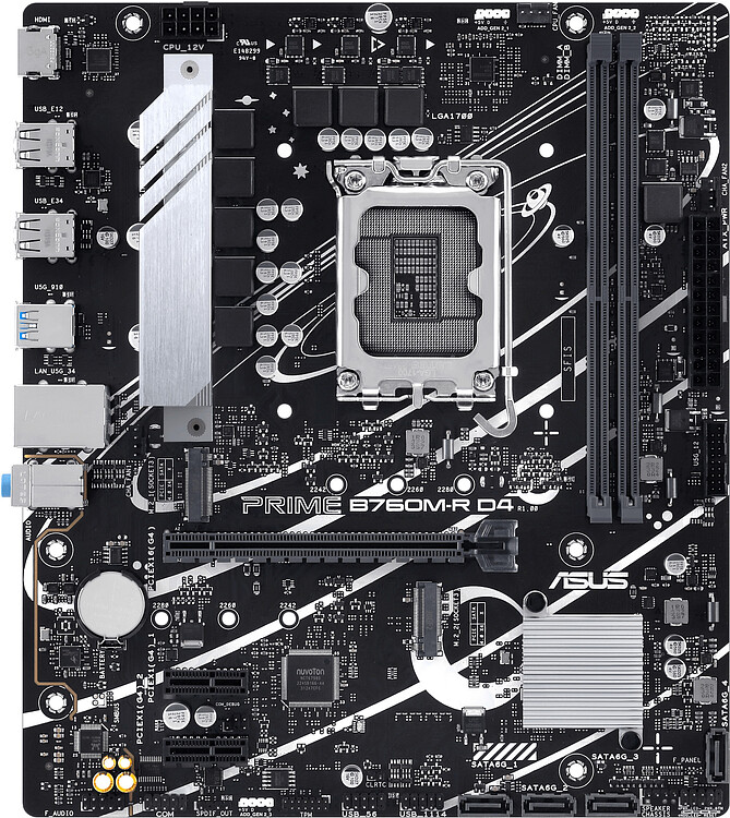 Материнская плата Asus Prime B760M-R D4 (90MB1HA0-M0EAY0)