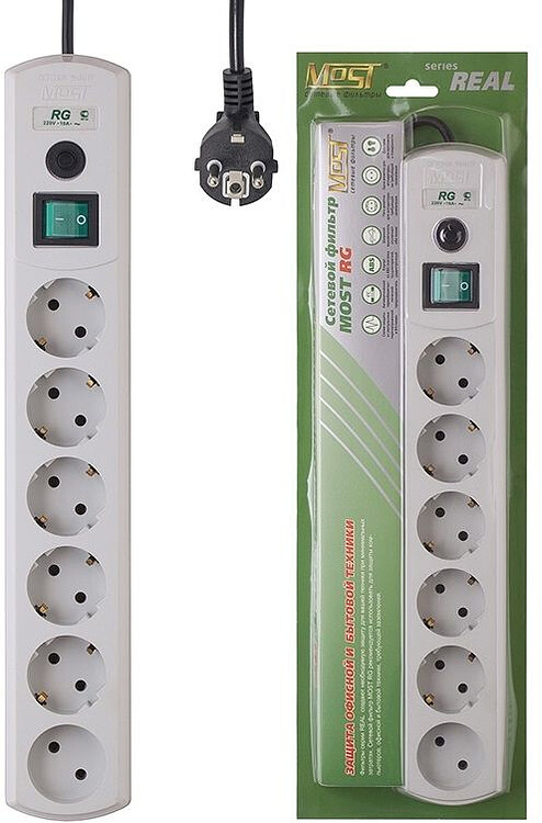 Сетевой фильтр Most RG 3м коробка белый