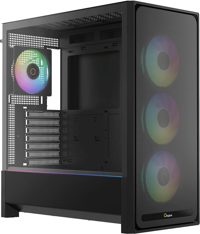 Корпус Ocypus Delta C70 BK ARGB без БП черный (Delta-C70-BKG400XX-GL)