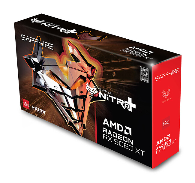 Видеокарта Sapphire Nitro+ Radeon RX 9060 XT OC 16Gb GDDR6 (11350-01-20G)