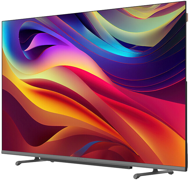 Телевизор Digma Pro QLED 43L черный/серебристый