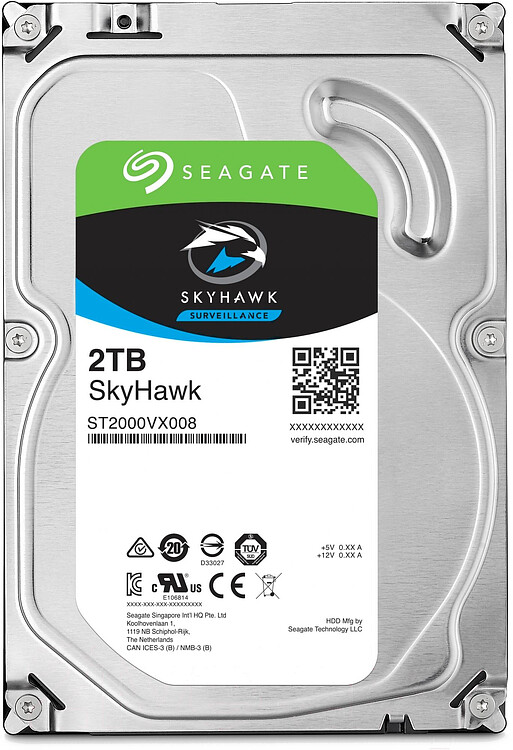 Жесткий диск Seagate Skyhawk Surveillance 2TB Pull (ST2000VX008)