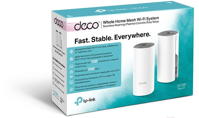 Wi-Fi роутер TP-Link Deco E4 (2 шт.)