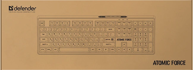 Клавиатура Defender Atomic Force GK-005 черный/серый (45005)