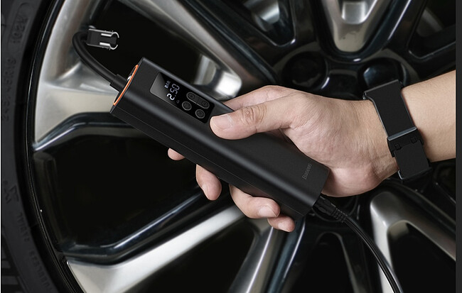 Автомобильный компрессор Baseus Super Mini Inflator Black (CRCQ000001)