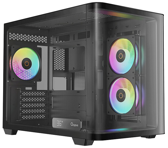 Корпус Ocypus Iota C50 BK Curve ARGB Digital mATX без БП (Iota-C50-BKD300CD-GL)