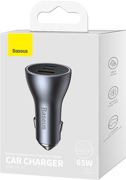 Автомобильное зарядное Baseus CGJP010013 Dark Gray