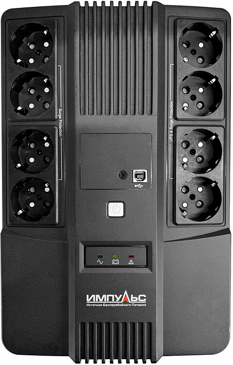 Источник бесперебойного питания Импульс Мастер 1000 600Вт 1000ВА черный (MT10201)