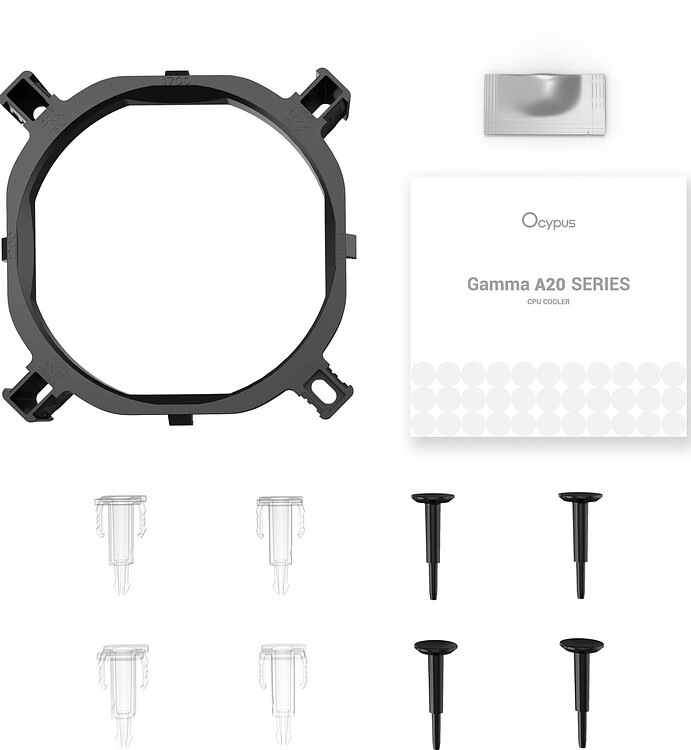 Кулер для процессора Ocypus Gamma A20 BK ARGB черный (Gamma-A20-BK1AAWN00F-GL)