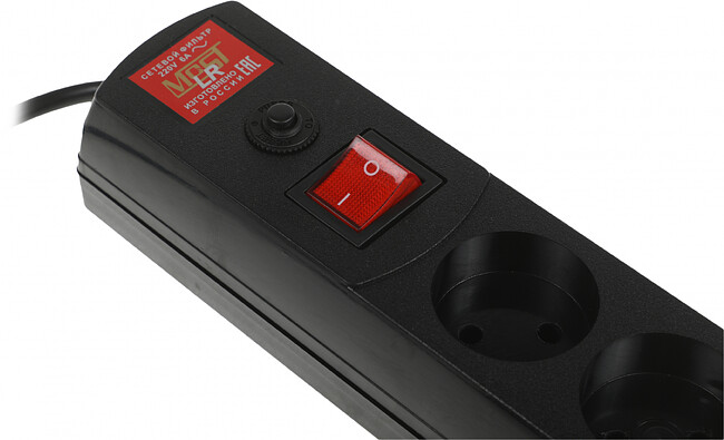 Сетевой фильтр Most LR 3м 6 розеток черный