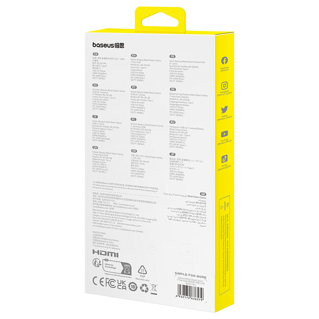 Док-станция Baseus Metal Gleam Series Space Grey (B00030708811-00)
