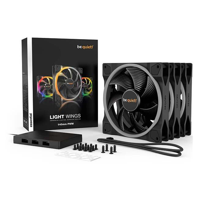 Вентилятор для корпуса be quiet! Light Wings 140mm PWM Triple Pack (BL078)