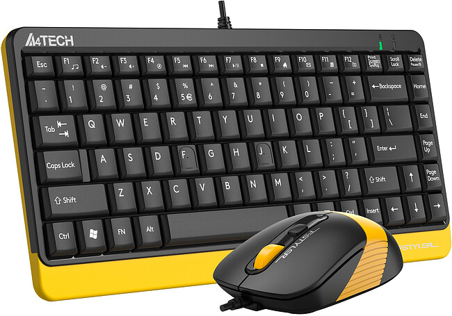 Набор периферии A4Tech Fstyler F1110 Bumblebee черный/желтый