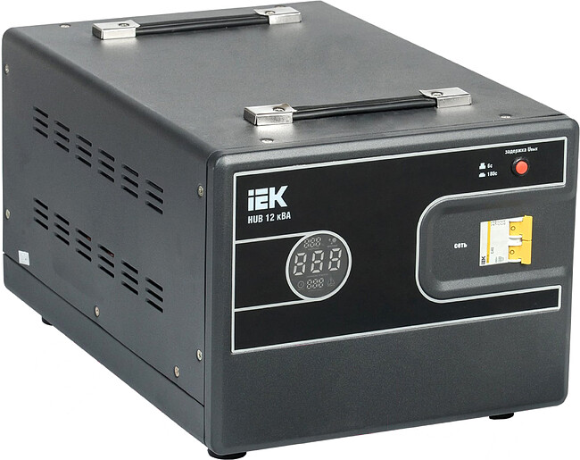 Стабилизатор напряжения IEK Hub черный (IVS21-1-012-13)