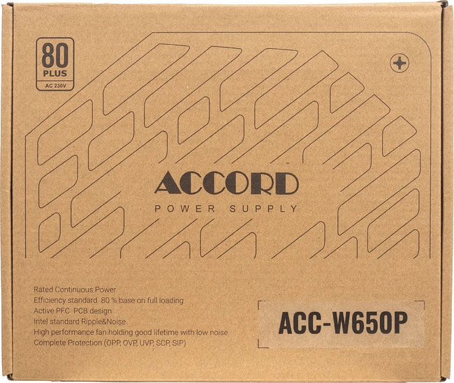 Блок питания Accord ATX 650W 80 Plus White (ACC-W650P)