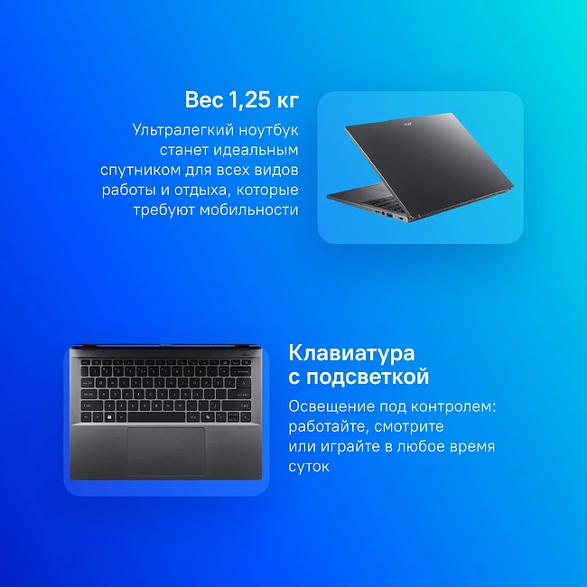 Ноутбук Acer Swift Go 14 SFG14-63-R57X (NX.KTSCD.003)