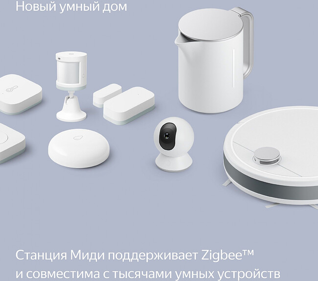 Умная колонка Яндекс Станция Миди малиновый (YNDX-00054PNK)
