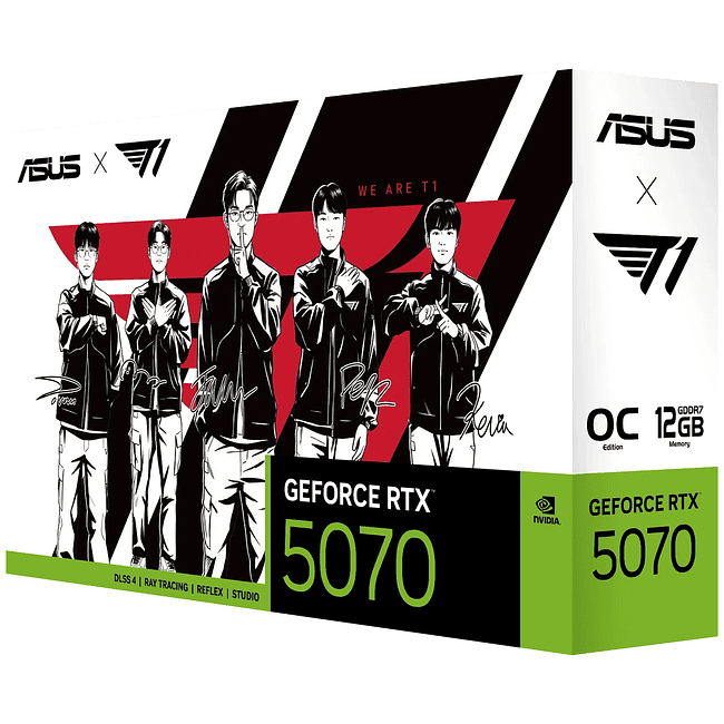 Видеокарта ASUS T1 GeForce RTX 5070 OC 12GB GDDR7 T1-RTX5070-O12G-GAMING (90YV0M1G-M0NA00)