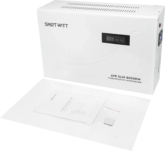 Стабилизатор напряжения Smartwatt AVR Slim 8000RW белый (4512020310009)