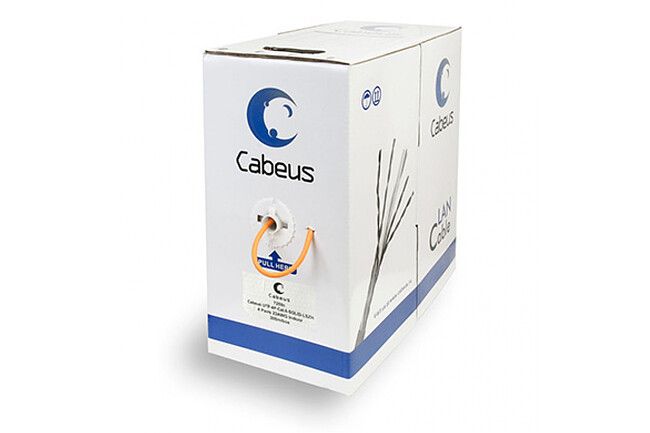 Кабель витая пара Cabeus UTP-4P-Cat.6-SOLID-LSZH