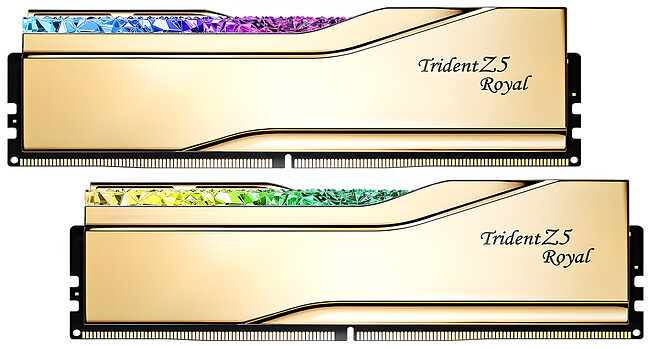 Оперативная память G.Skill Trident Z5 Royal 64Gb DDR5 Gold (F5-6000J2836G32GX2-TR5G)